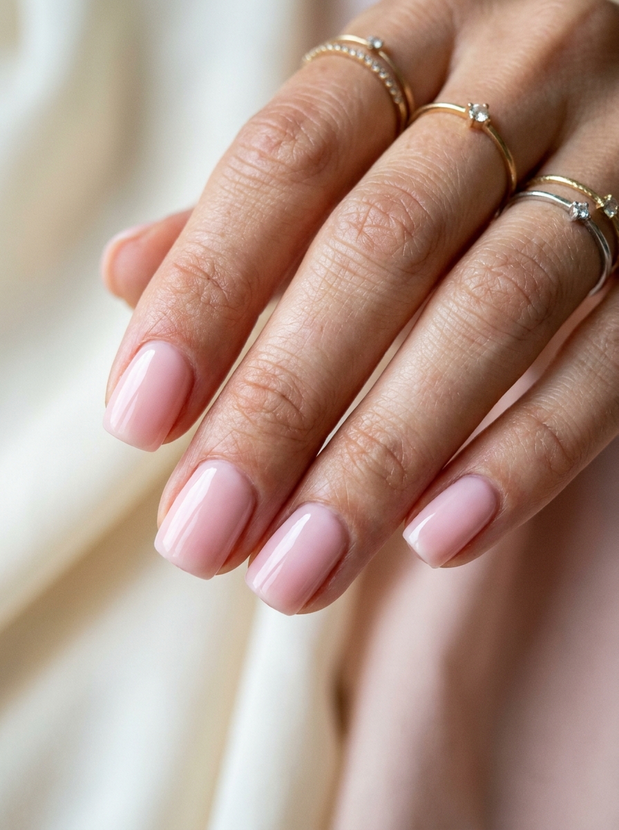 Soft Pink Square Nails als Nägel Square Sommer Inspiration 2026